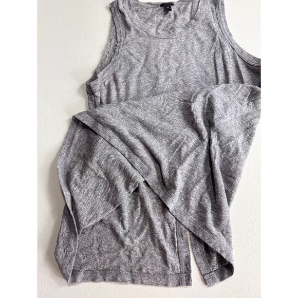 J. Crew Factory Gray Knot Front Cotton Tank Top Sleeveless Tie Tee - Women's XS - Picture 12 of 14